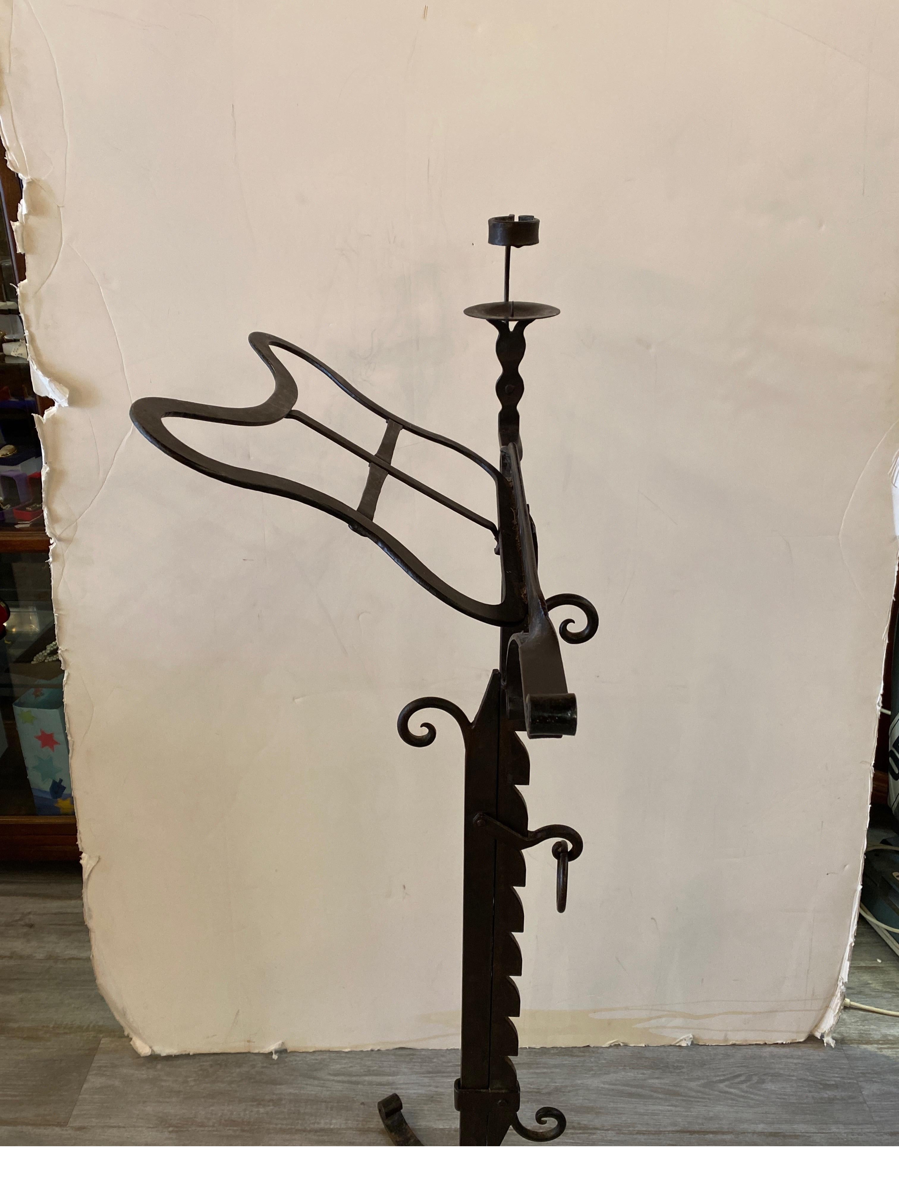 Arts and Crafts Style Hand Forged Wrought Iron Lectern Music Stand  For Sale 5