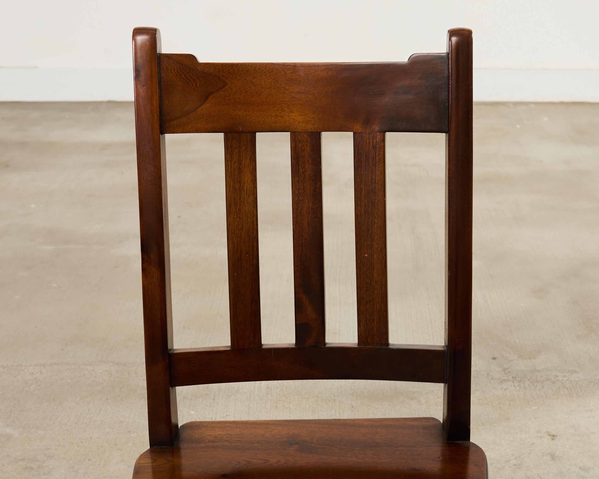American Arts and Crafts Style Mahogany Metamorphic Library Chair For Sale