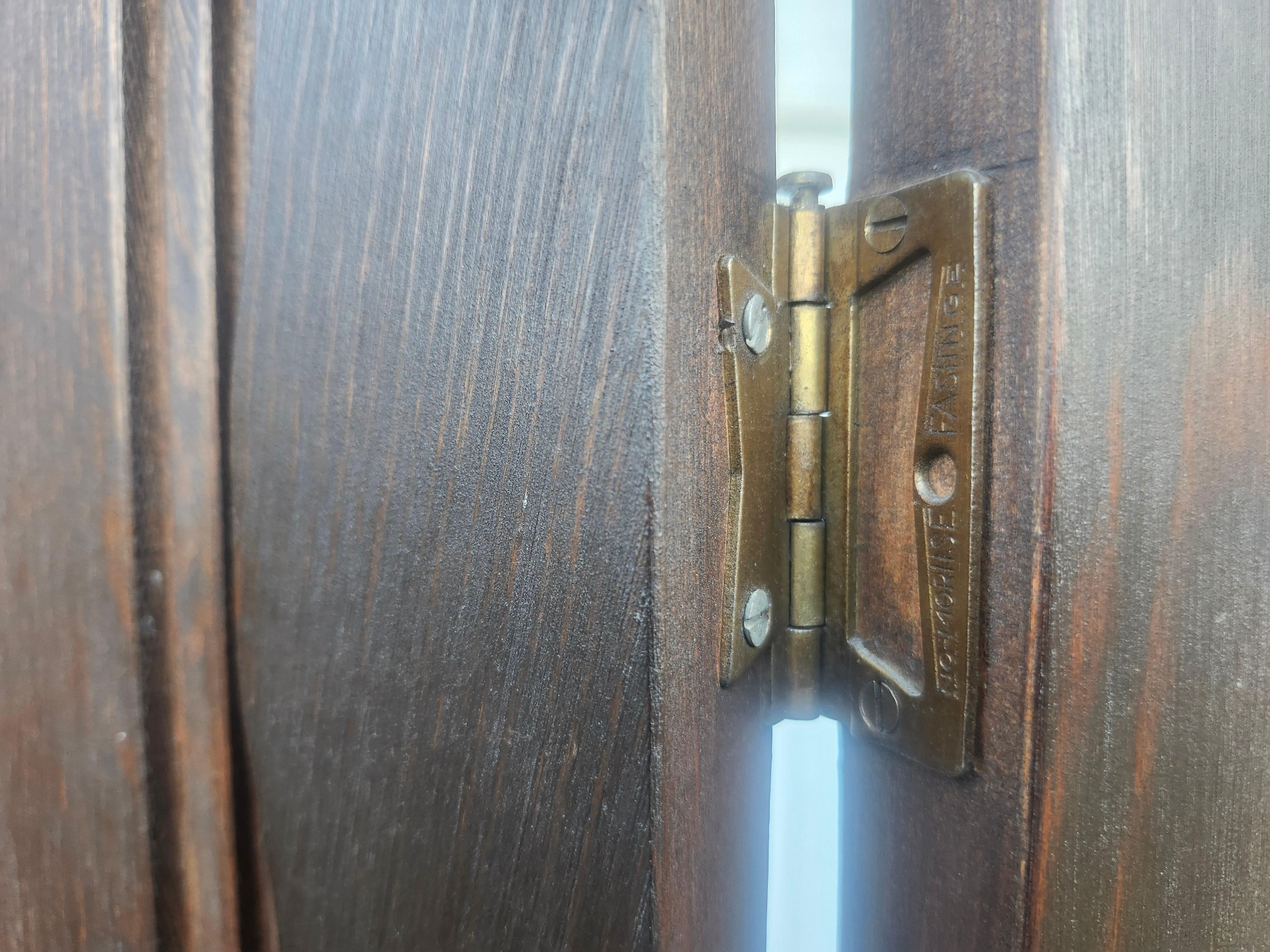 Late 20th Century Arts and Crafts Style Oak Paneled Room Divider Three Panel Screen For Sale