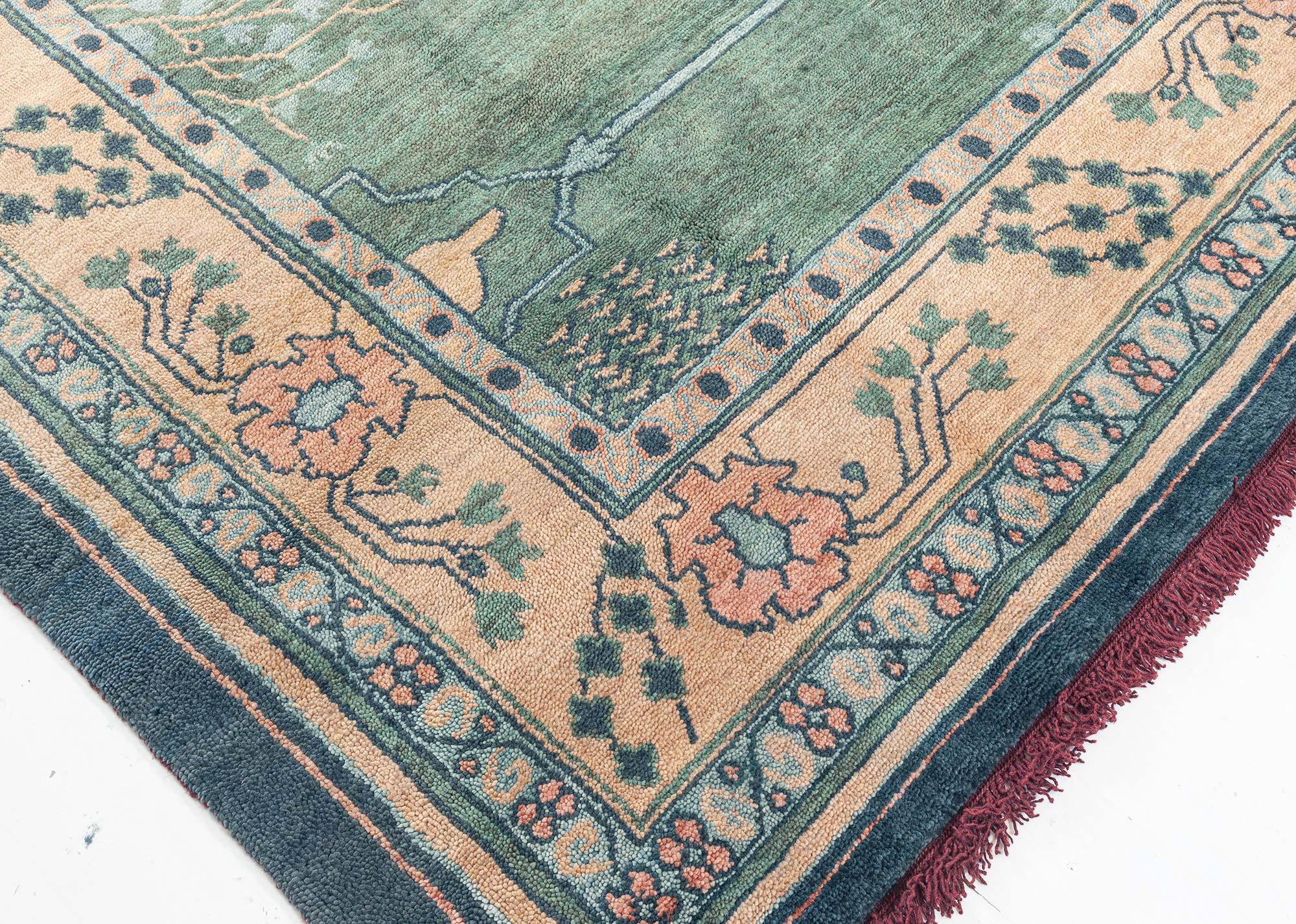 Hand-Knotted Arts And Crafts Style Rug by Doris Leslie Blau For Sale