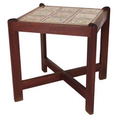 Arts and Crafts Style Tile Top Occasional Table