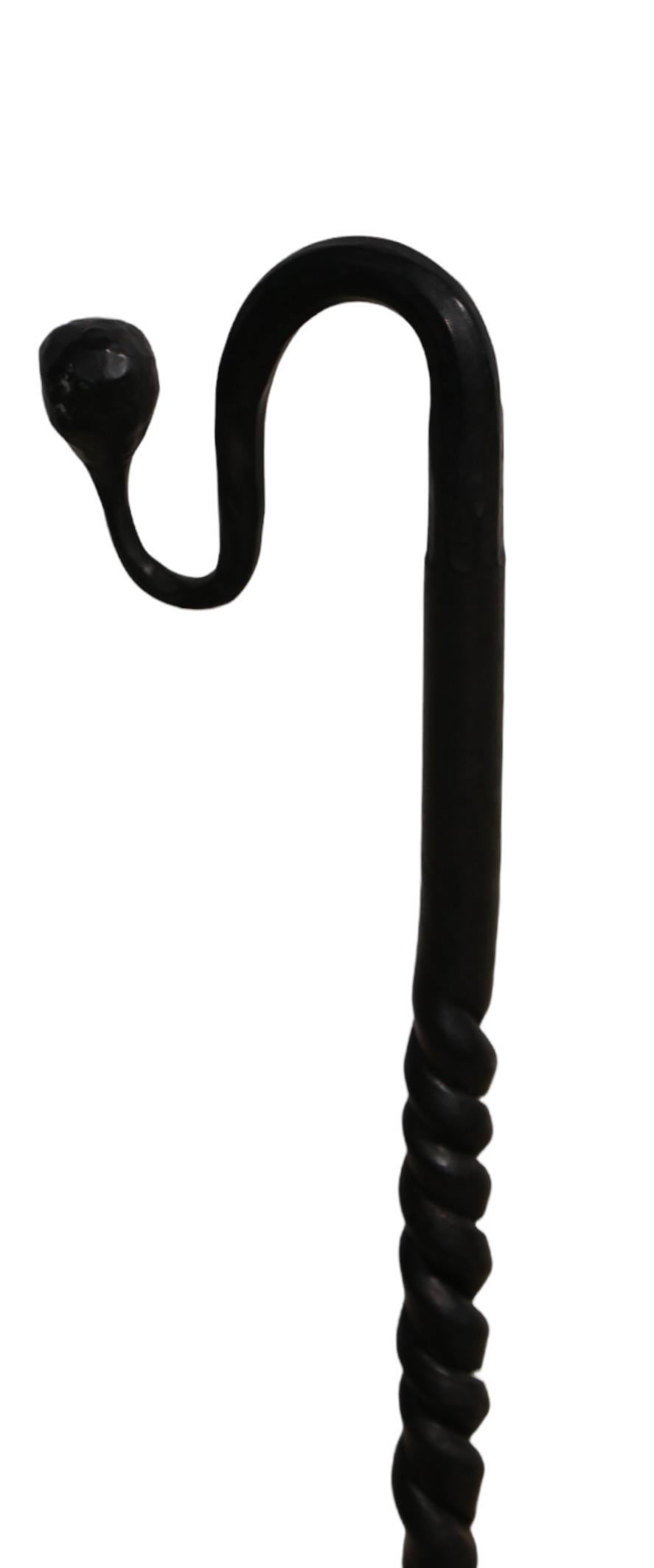 Arts & Crafts Style Wrought Iron Fireplace Log Holder  For Sale 3
