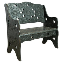 Arts and Crafts Sunflower Settle / Bench For Liberty & Co.