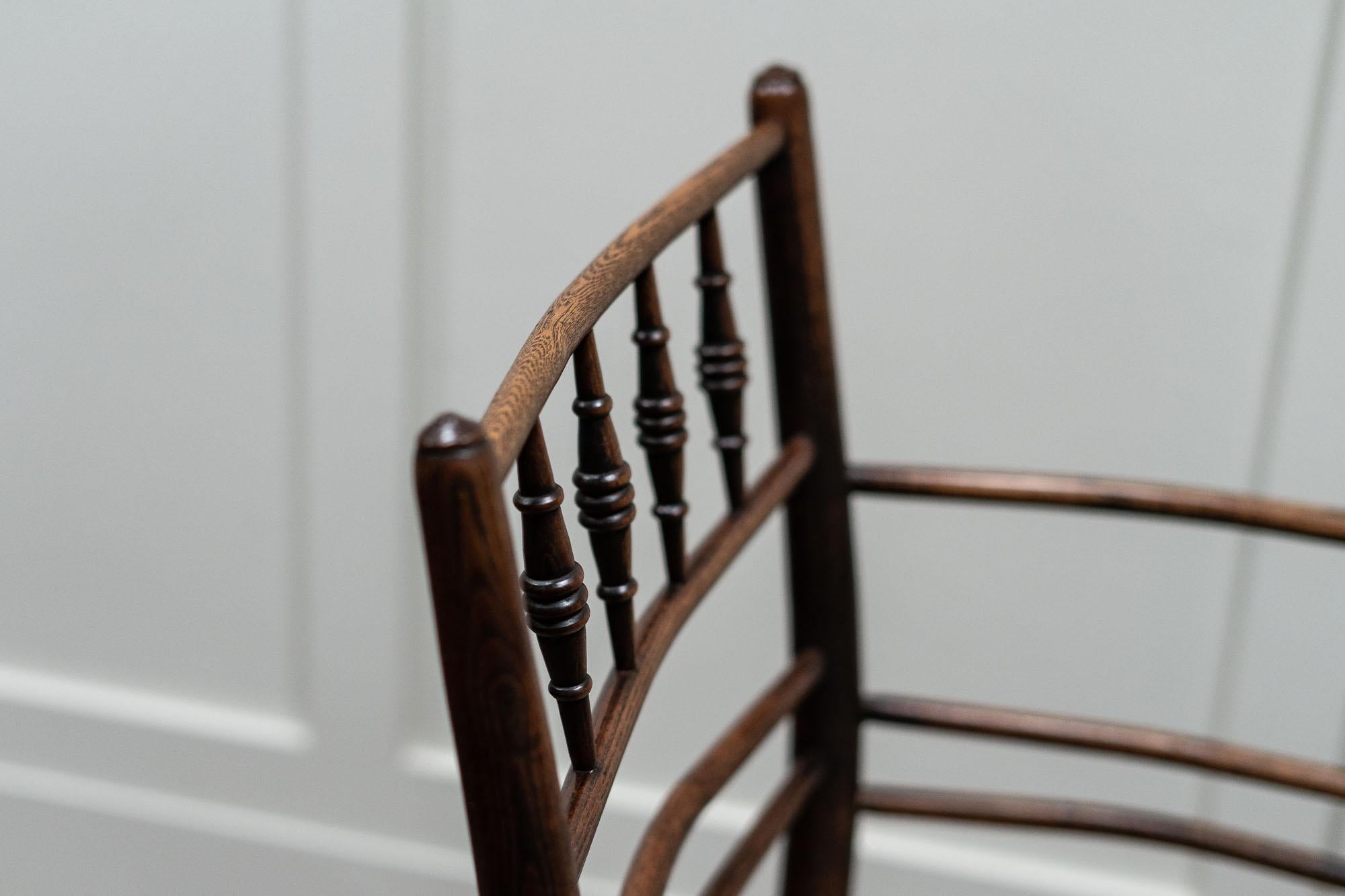 19th Century Arts & Crafts Sussex Chair, by Philip Webb for Morris and Co.