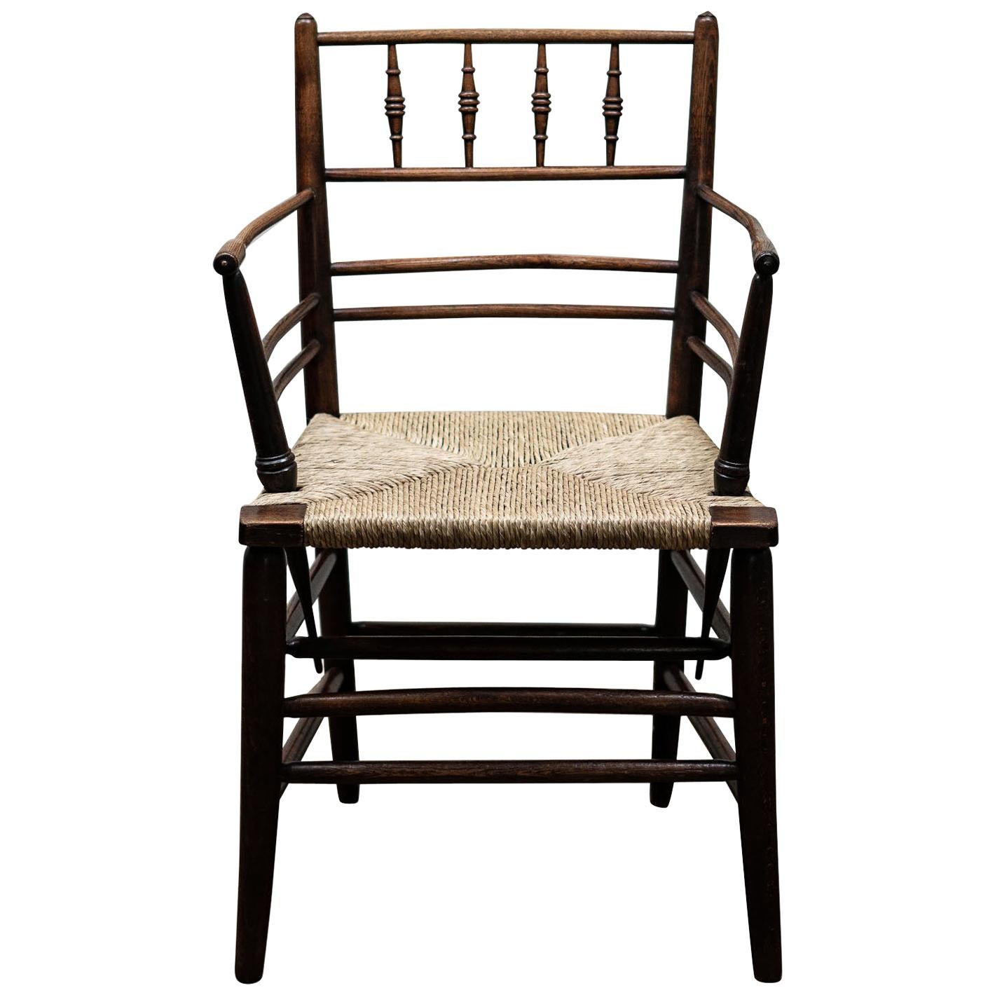 Arts Crafts Sussex Chair by Philip Webb for Morris and Co