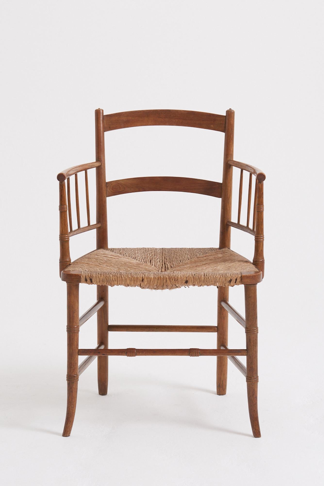 English Arts and Crafts Sussex Chair For Sale