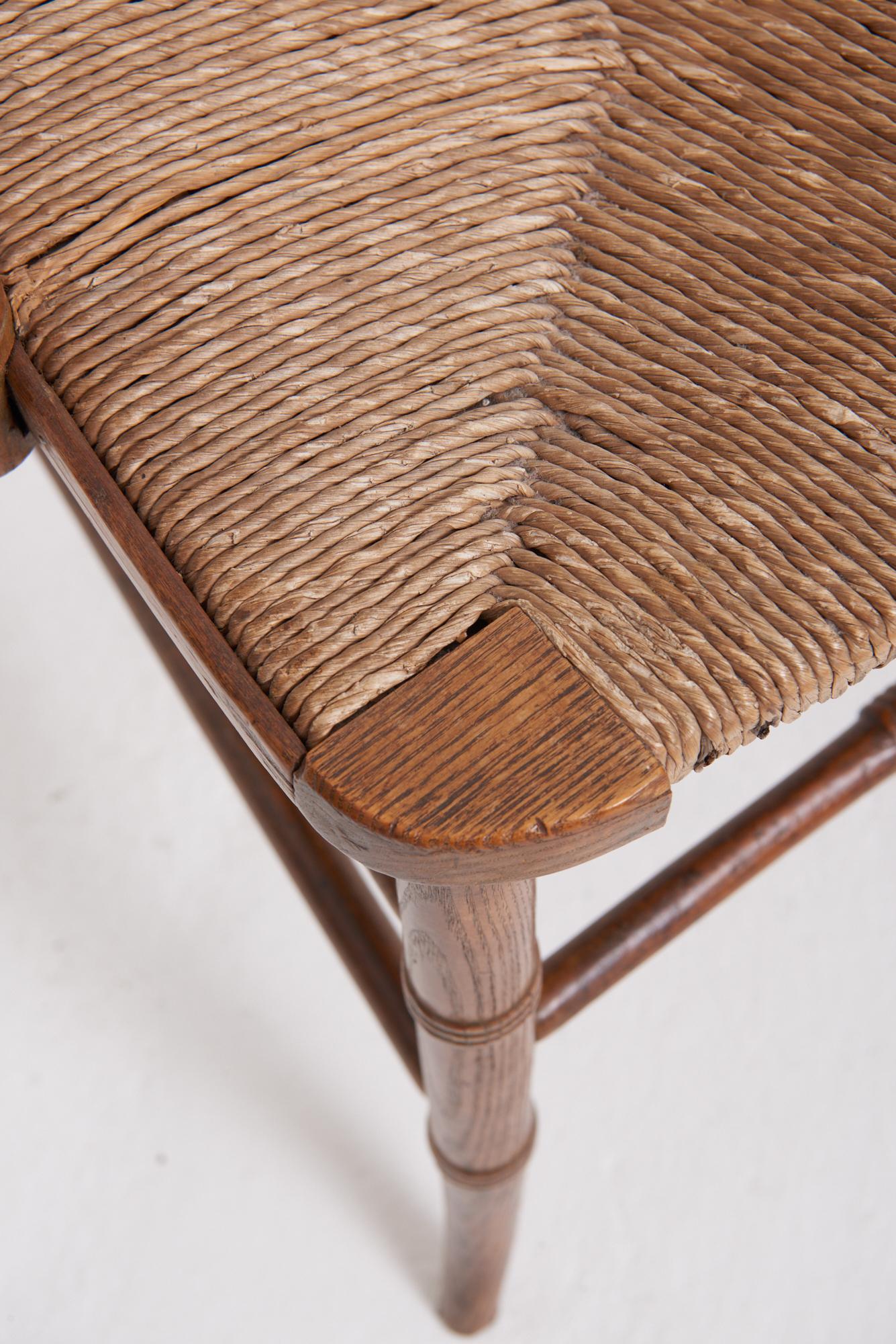 Rush Arts and Crafts Sussex Chair For Sale