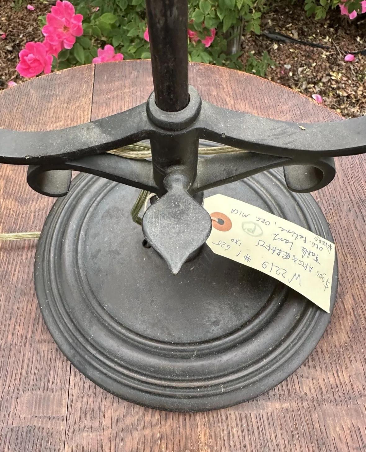A& c  Table Lamp - Stickley era with PERIOD MICA - W2219  A SPECIAL SALE For Sale 10