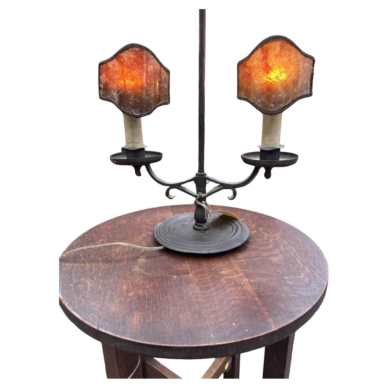 A& c  Table Lamp - Stickley era with PERIOD MICA - W2219  A SPECIAL SALE