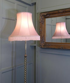 Arts and Crafts Telescopic  Brass Floor Lamp   This lamp is a statuesque piece i