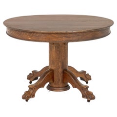 Arts and Crafts Tiger Oak Center Table