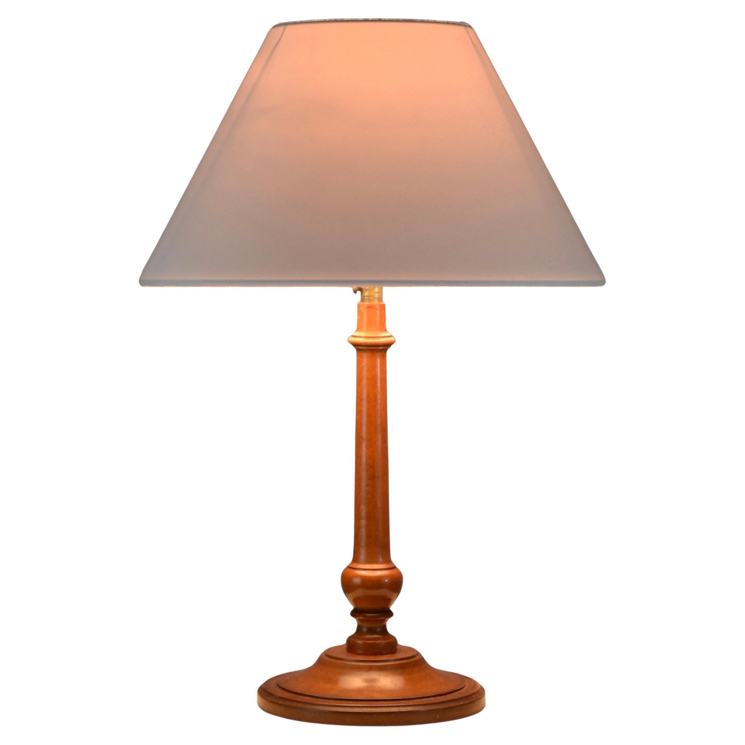 Arts and Crafts Turned Boxwood Table Lamp – Early 20th Century, France