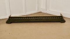 Arts & Crafts Victorian Heavy Brass and Iron Fender