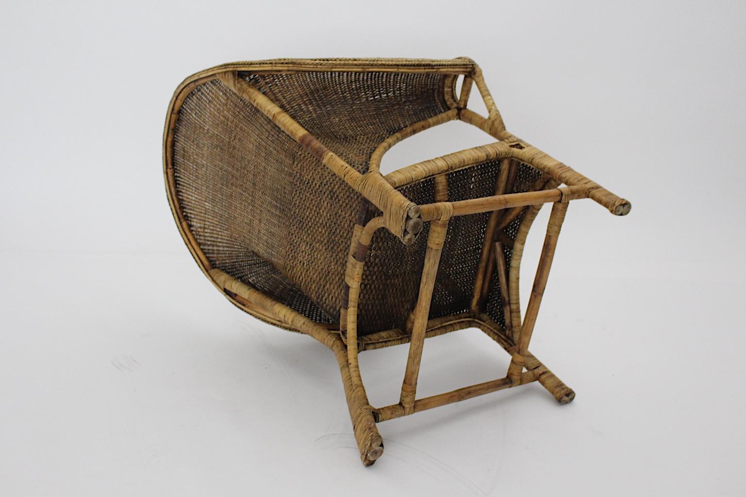 Organic Arts & Crafts Vintage Wicker Rattan Armchair Dryad and Co circa 1910 UK For Sale 2