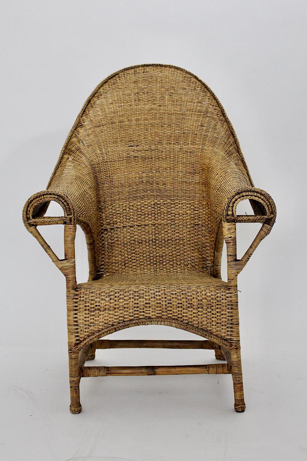 vintage wicker chair
