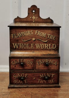 Arts and Crafts Wall Hanging Salt Box with Spice Drawers  A lovely piece