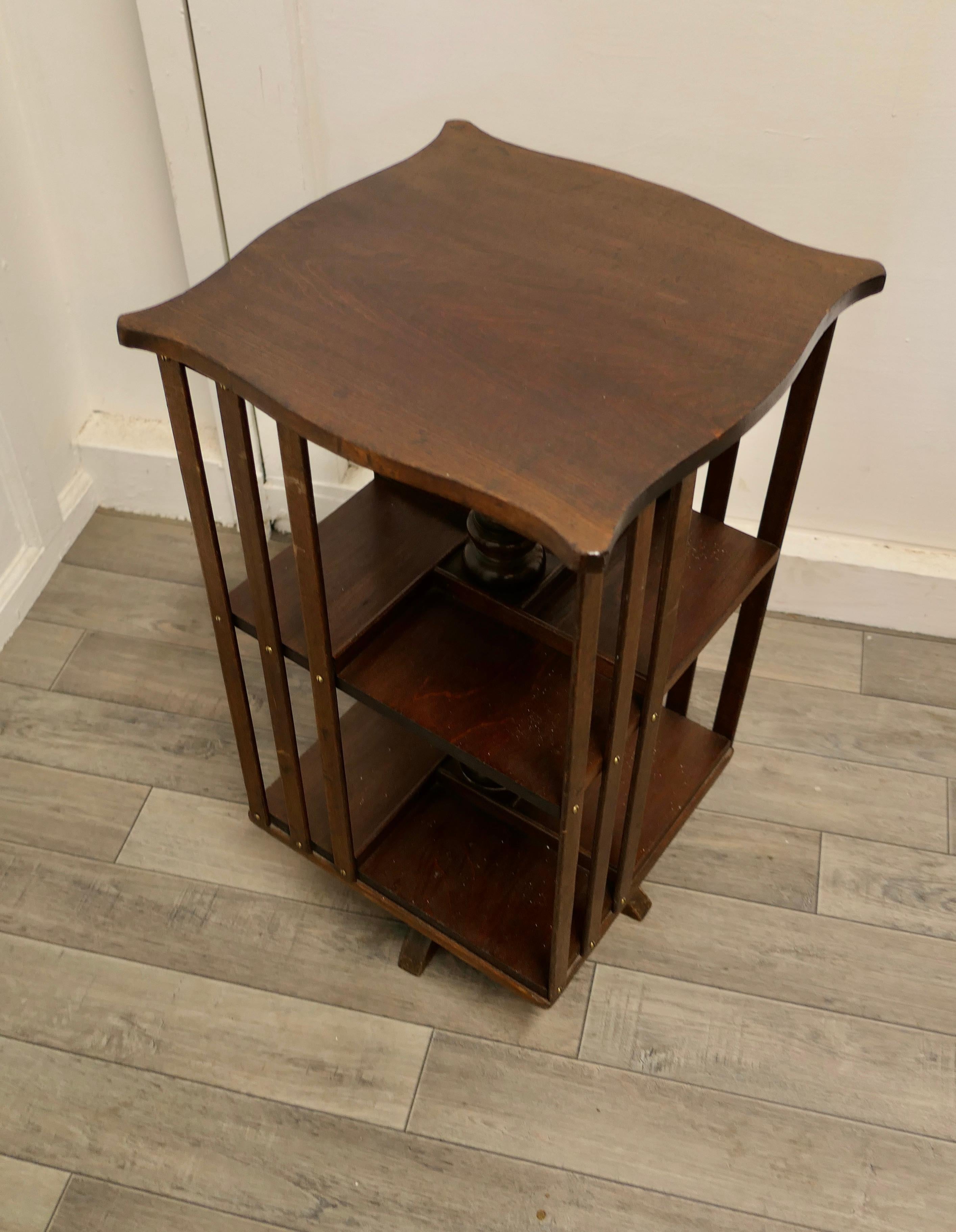 Early 20th Century Arts and Crafts Walnut Lamp Table Bookcase