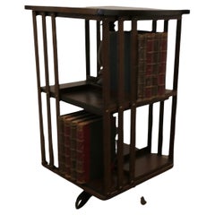 Arts and Crafts Walnut Lamp Table Bookcase