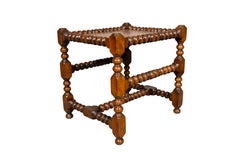 Arts and Crafts Walnuss gedreht Wood Bench