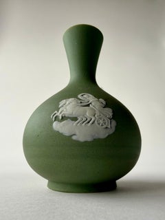 Arts and Crafts Wedgwood Green Dip Jasper Ware Bud Vase