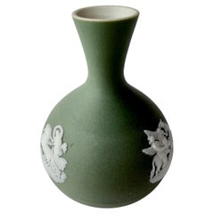 Arts and Crafts Wedgwood Green Dip Jasper Ware Bud Vase