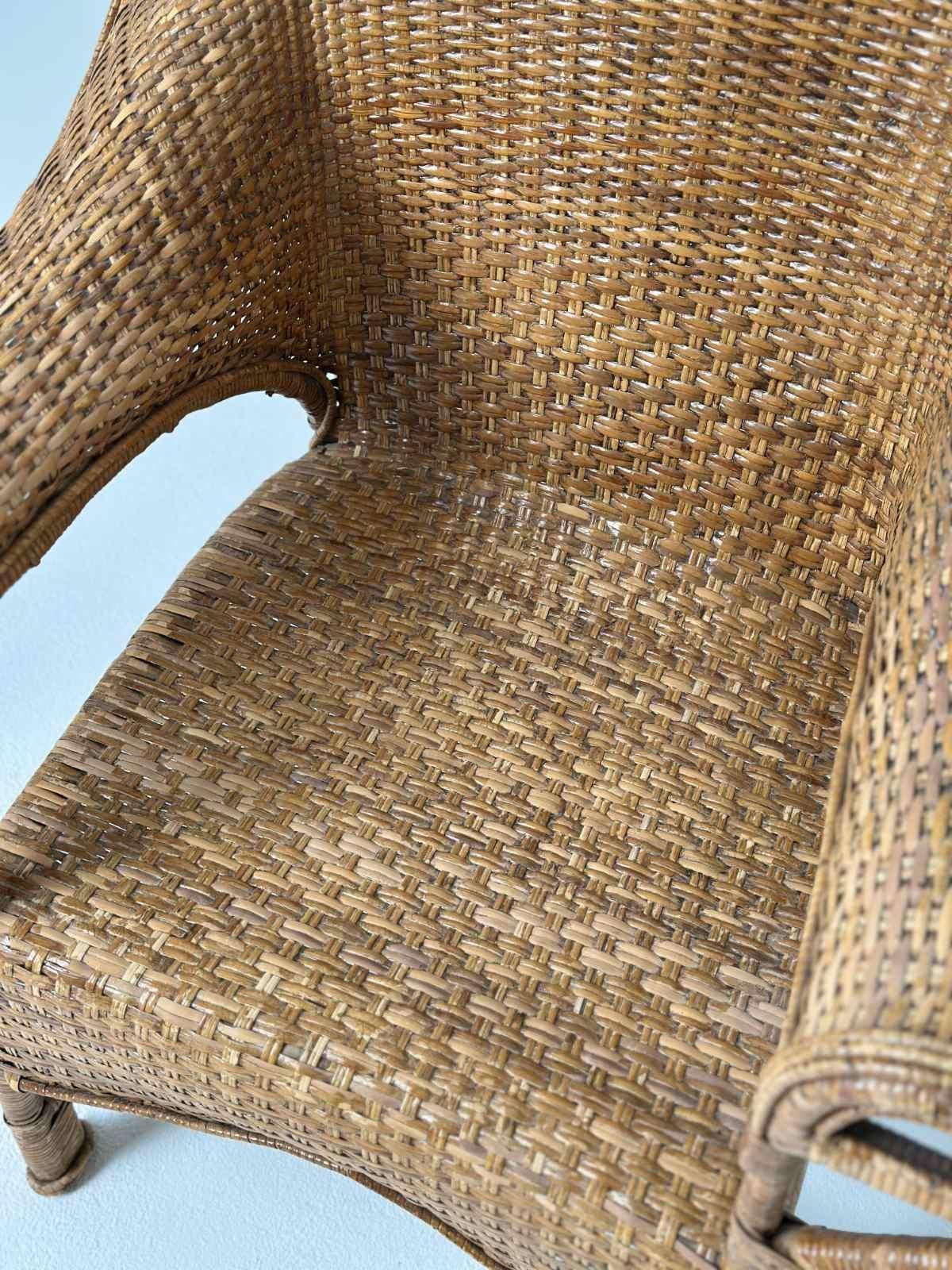 Arts and Crafts Wicker Longue Chair By Dryad and Co UK.1920s For Sale 2