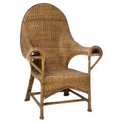 Arts and Crafts Longue-Stuhl aus Korbweide von Dryad and Co UK, 1920er Jahre