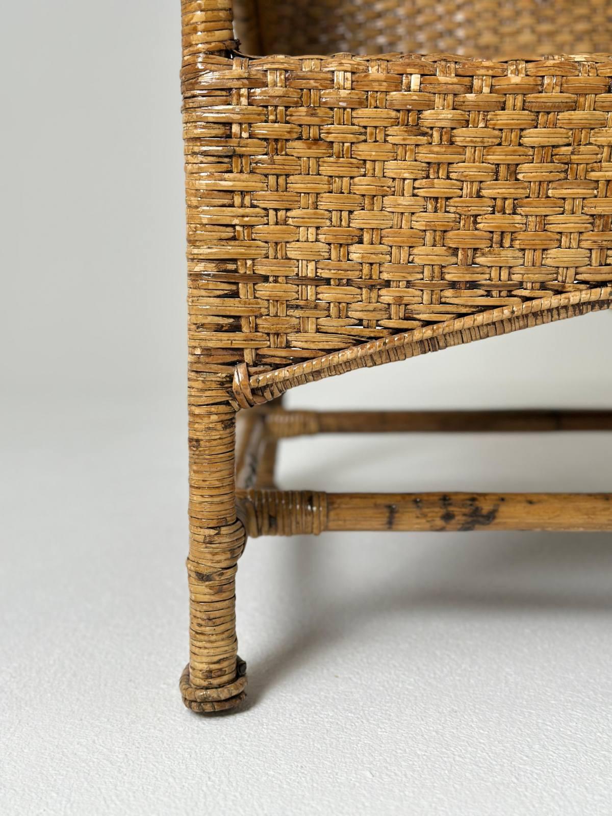 Arts and Crafts Zweisitzer-Sofa aus Korbweide von Dryad and Co.UK 1920er Jahre im Angebot 9