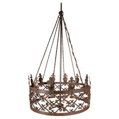 Lustre en fer forgé de style Craft