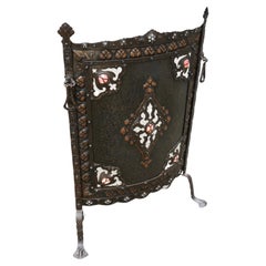 Arts and Crafts Wrought Iron Fireplace Screen