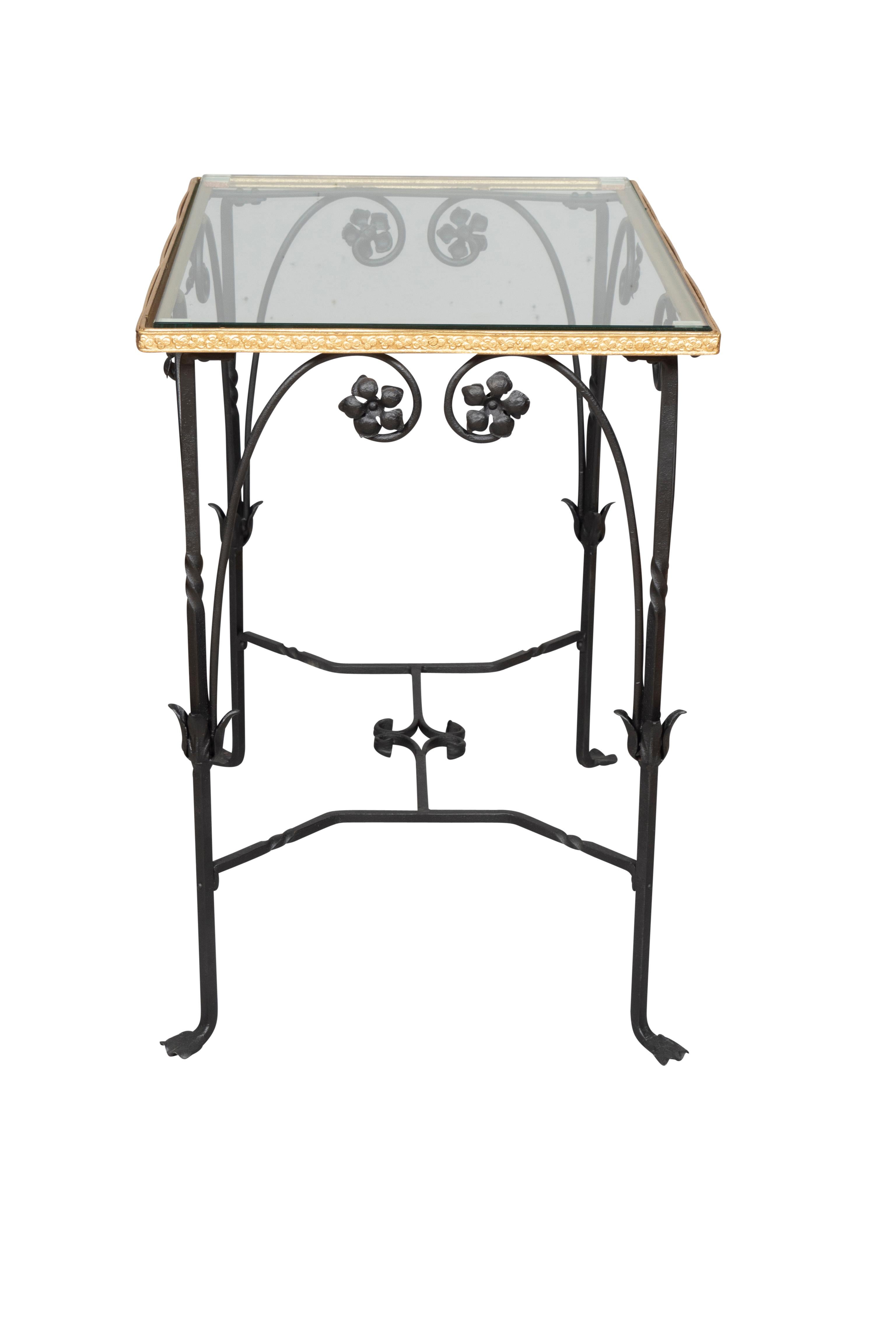 American Arts and Crafts Wrought Iron Table