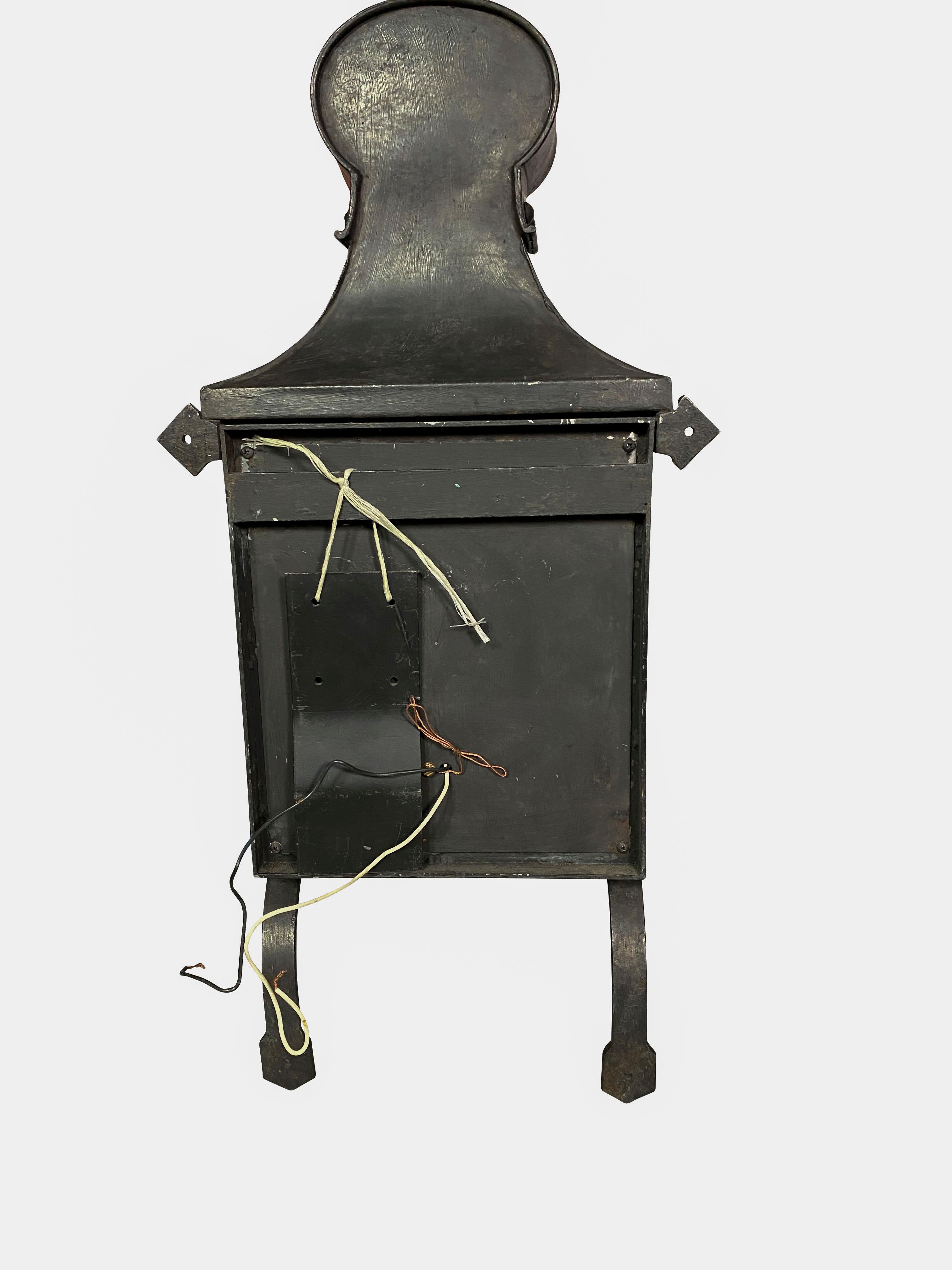 American Arts and Crafts Wrought Iron Wall Lantern