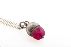 Arts and CraftsA Sterling Silver Spinel Acorn Pendant