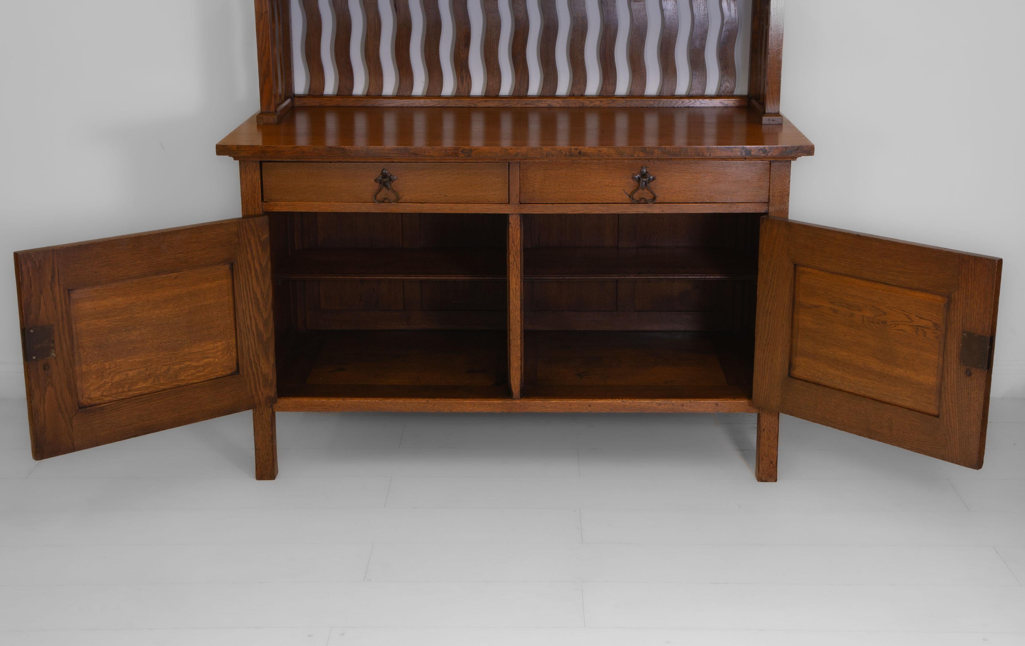 Arts & Craft Oak Sideboard Cabinet Liberty & Co Style Circa 1900 8