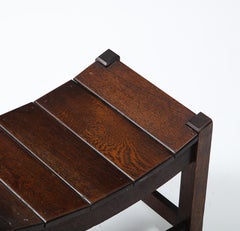 Arts & Craft Oak Stool, USA, 1940's
