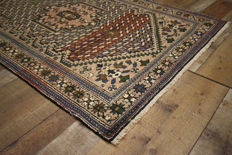 Arts and Craft Style Vintage Persian Bakhtiari Rug, Kitchen, Foyer or