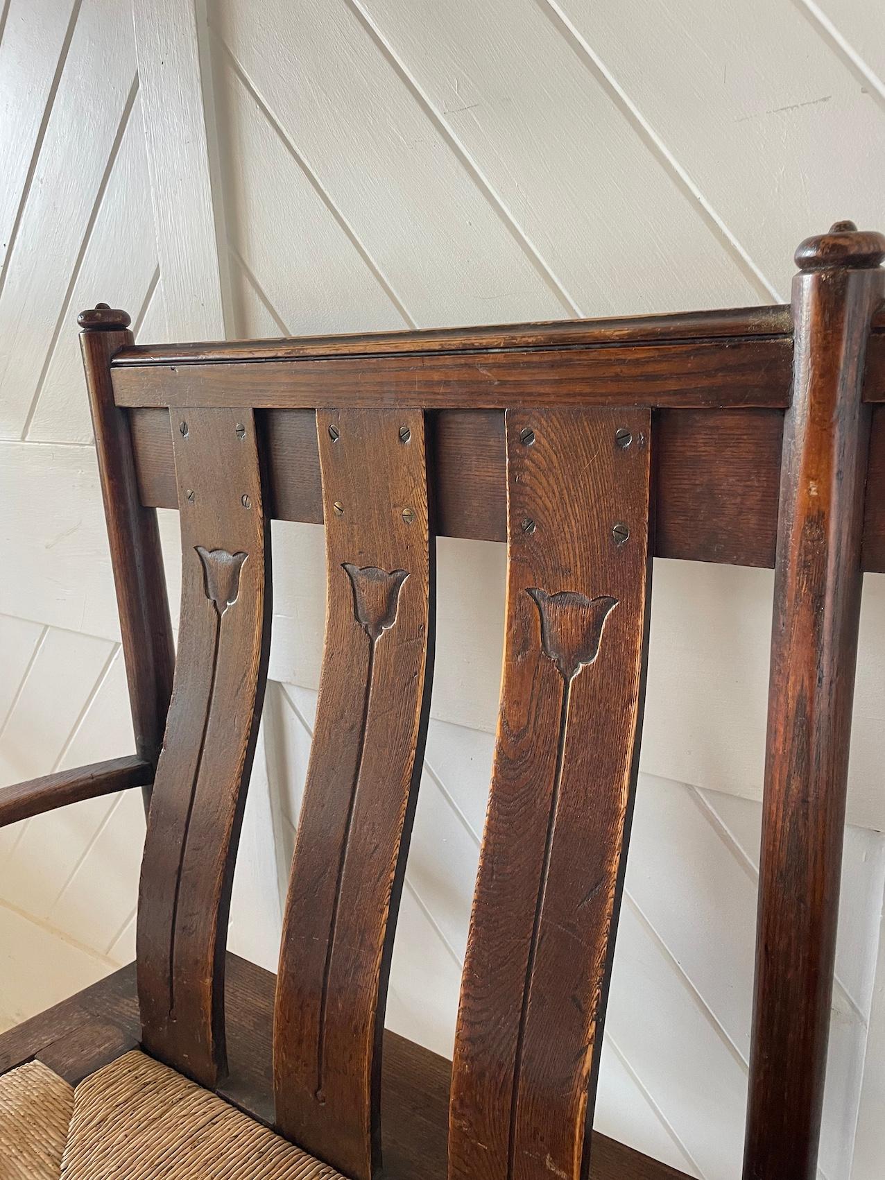 Sedia a 2 posti di Arts & Crafts di William Birch In condizioni buone in vendita a Petworth, GB