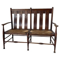 Arts & Crafts 2 Seater Settle By William Birch