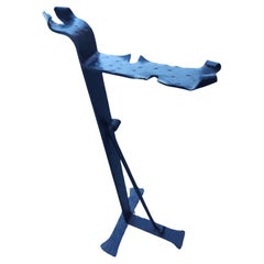 Arts & Crafts Adirondack Hand-Hammered Set of Iron Fireplace Tools 5 Pieces