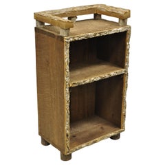 Arts & Crafts Adirondack Small Wood Tree Branch Rustic Bookcase Display Shelf