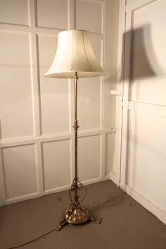 Arts & Crafts Adjustable Brass Floor Lamp Rococo Standard Lamp