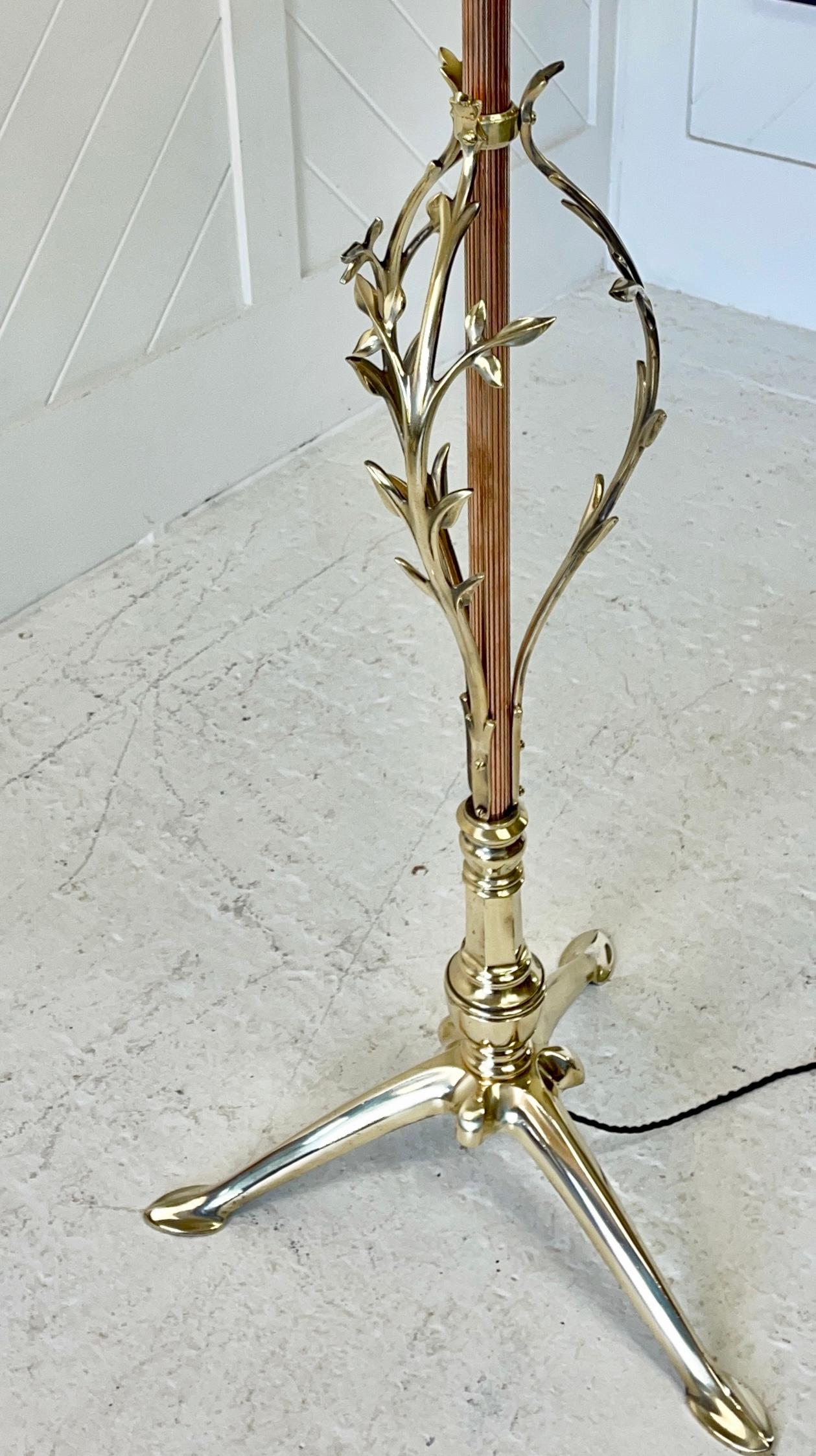 Exceptional quality with wonderful stylised brass leaf decoration
Originally made for electricity
Rare and previously unrecorded
W.A.S. Benson
Circa 1900
Height 144cm extending to 198cm Diameter 48cm
The shade is available to purchase separately

