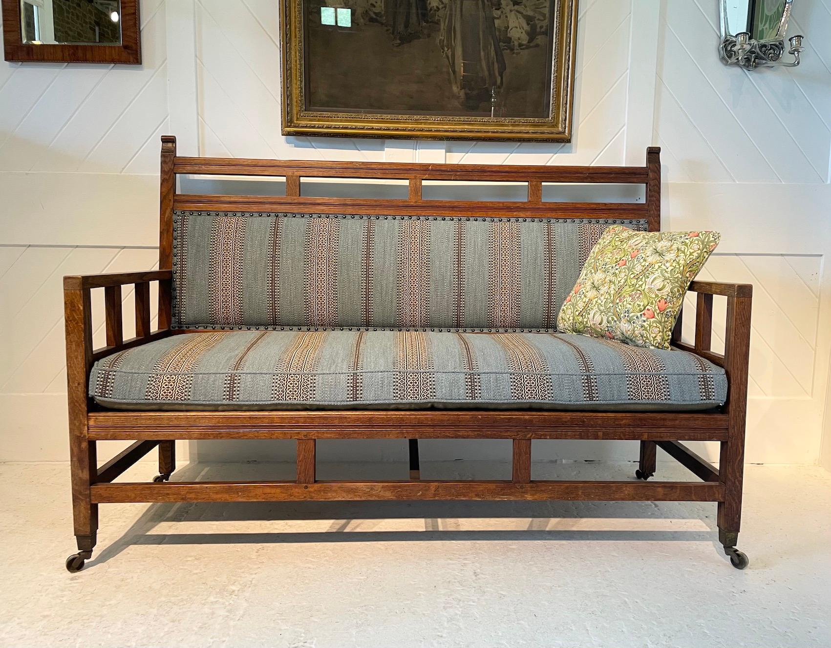 Arts & Crafts Anglo-Japanese Settee In Good Condition For Sale In Petworth, GB