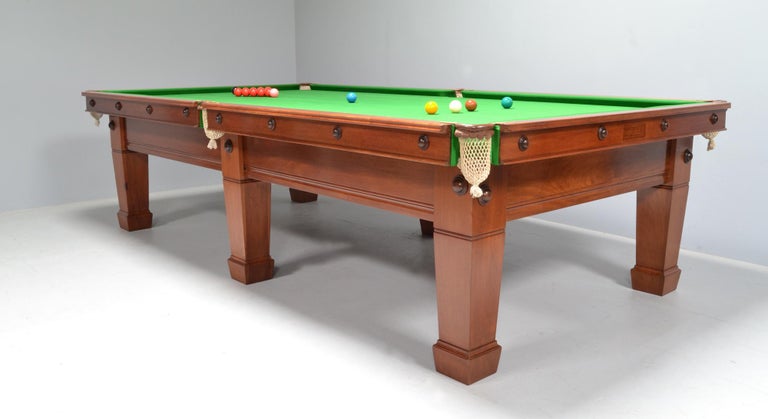 Arts and Crafts Antique Billiard Snooker Pool Table Mahogany in Stock For  Sale at 1stDibs