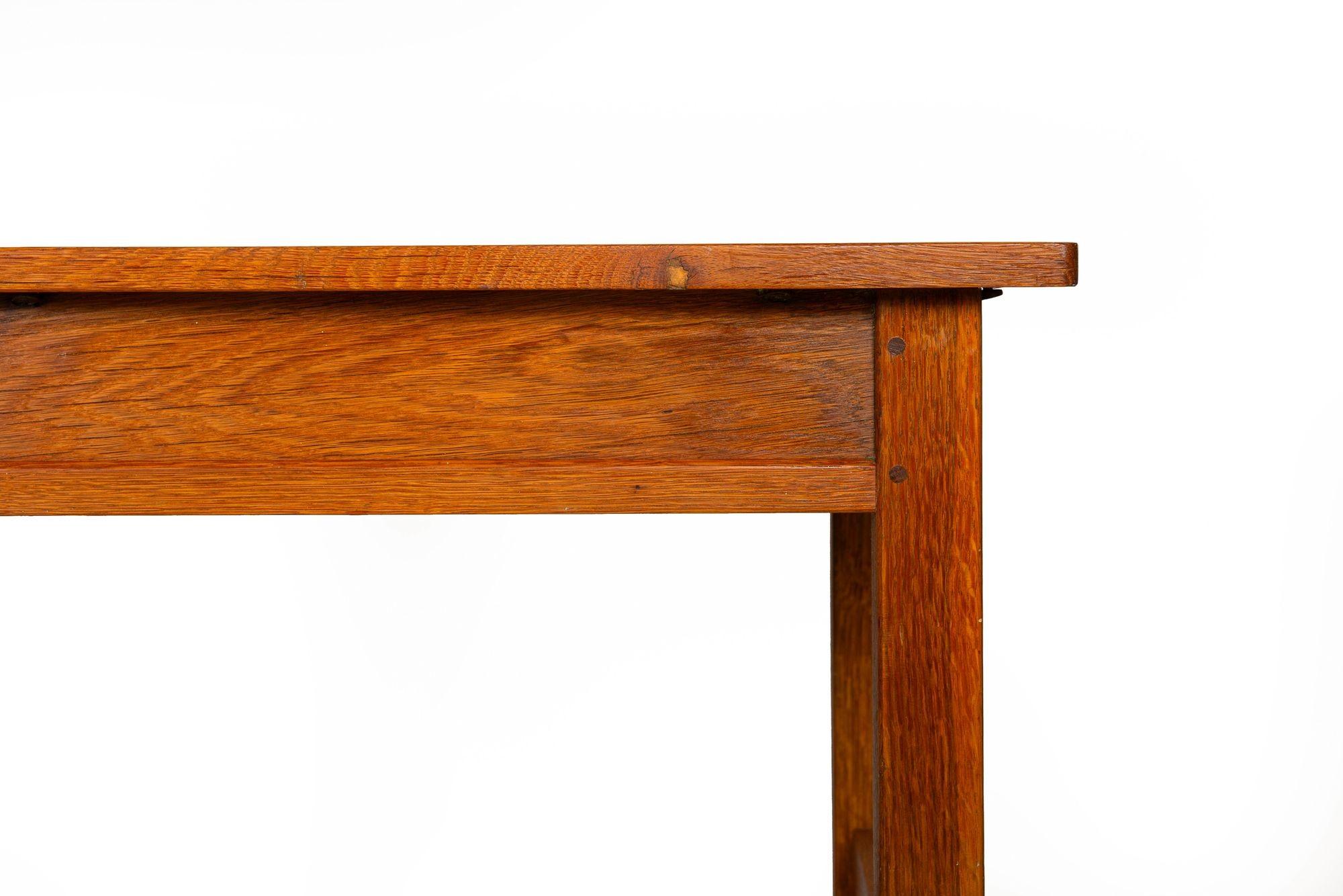 Arts & Crafts Antique L. & J.G. Stickley Oak Library Table no. 531 For Sale 13