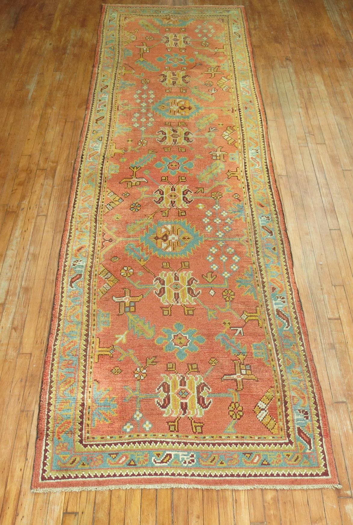 Arts and Crafts Arts & Crafts Antique Oushak Runner For Sale