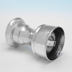 Antiker Arts and Crafts-Pfeffermühle aus Sterlingsilber, Peugeot-Mechanismus, 1912