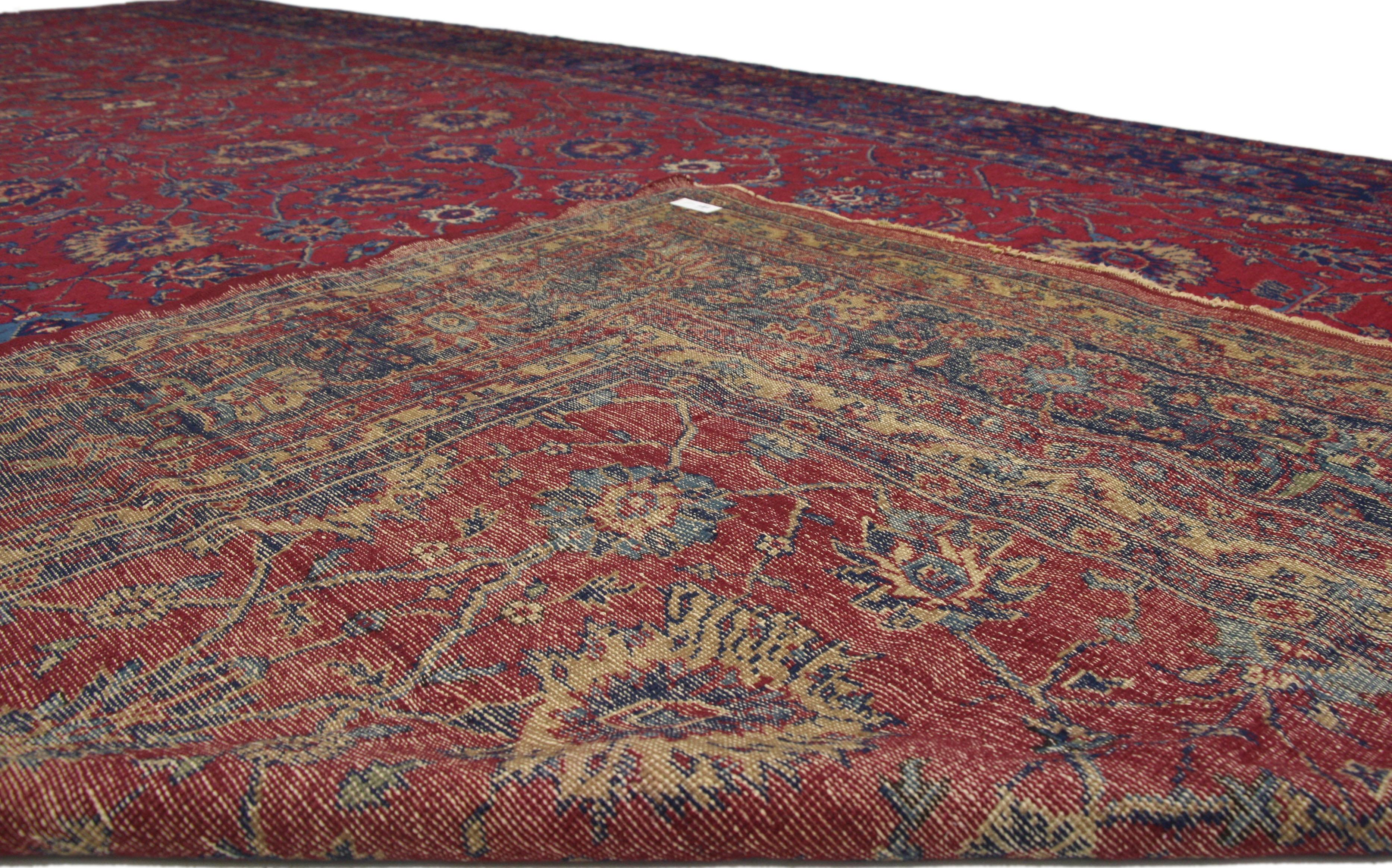 Antique Turkish Sparta Palace Size Rug with Luxe Regency Venetian Style In Good Condition For Sale In Dallas, TX