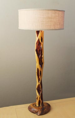 Arts & Crafts Arizona Ironwood Floor Lamp Live Edge MCM 1955 After Nakashima