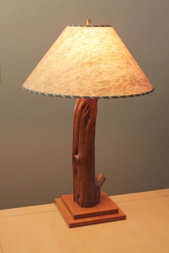 Arts & Crafts Arizona Ironwood Table Lamp Live Edge MCM 1955 After Nakashima
